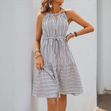 Summer women's striped dress