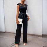 Summer lace sleeveless jumpsuit