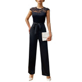 Summer lace sleeveless jumpsuit