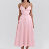 Pink women dress with camisole