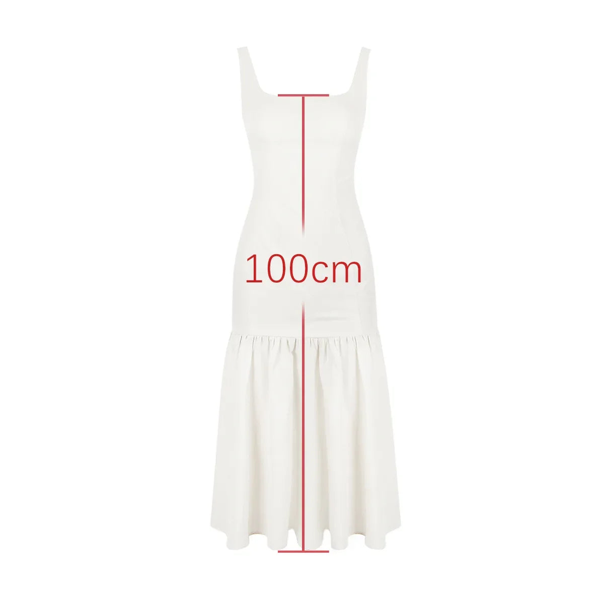 Summer Midi Holiday Dress New Arrivals Red Spaghetti Strap Elegant Hem Dress Casual Birthday Party Dresses