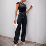Summer lace sleeveless jumpsuit
